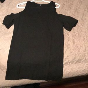 shoulderless t-shirt dress